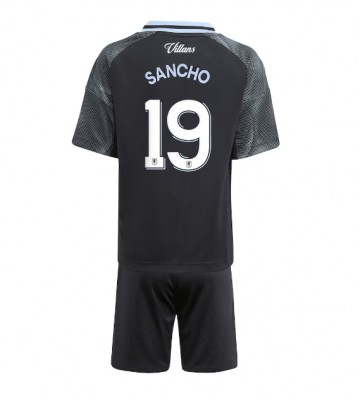Aston Villa Jadon Sancho #19 Replika Babytøj Udebanesæt Børn 2025-26 Kortærmet (+ Korte bukser)